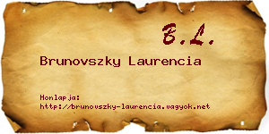 Brunovszky Laurencia névjegykártya